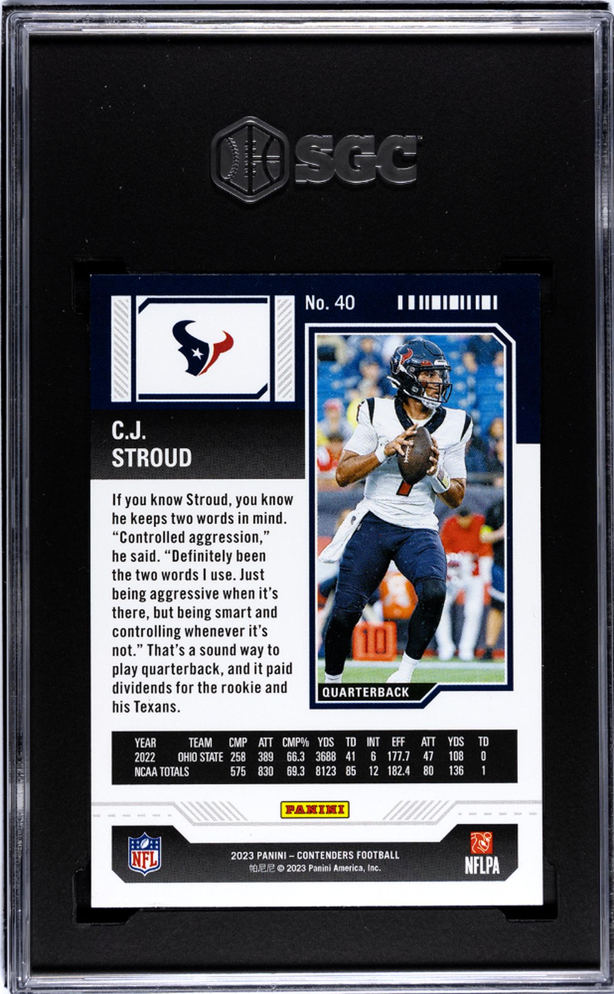 2023 Contenders #40 C.J. Stroud SGC 8.5