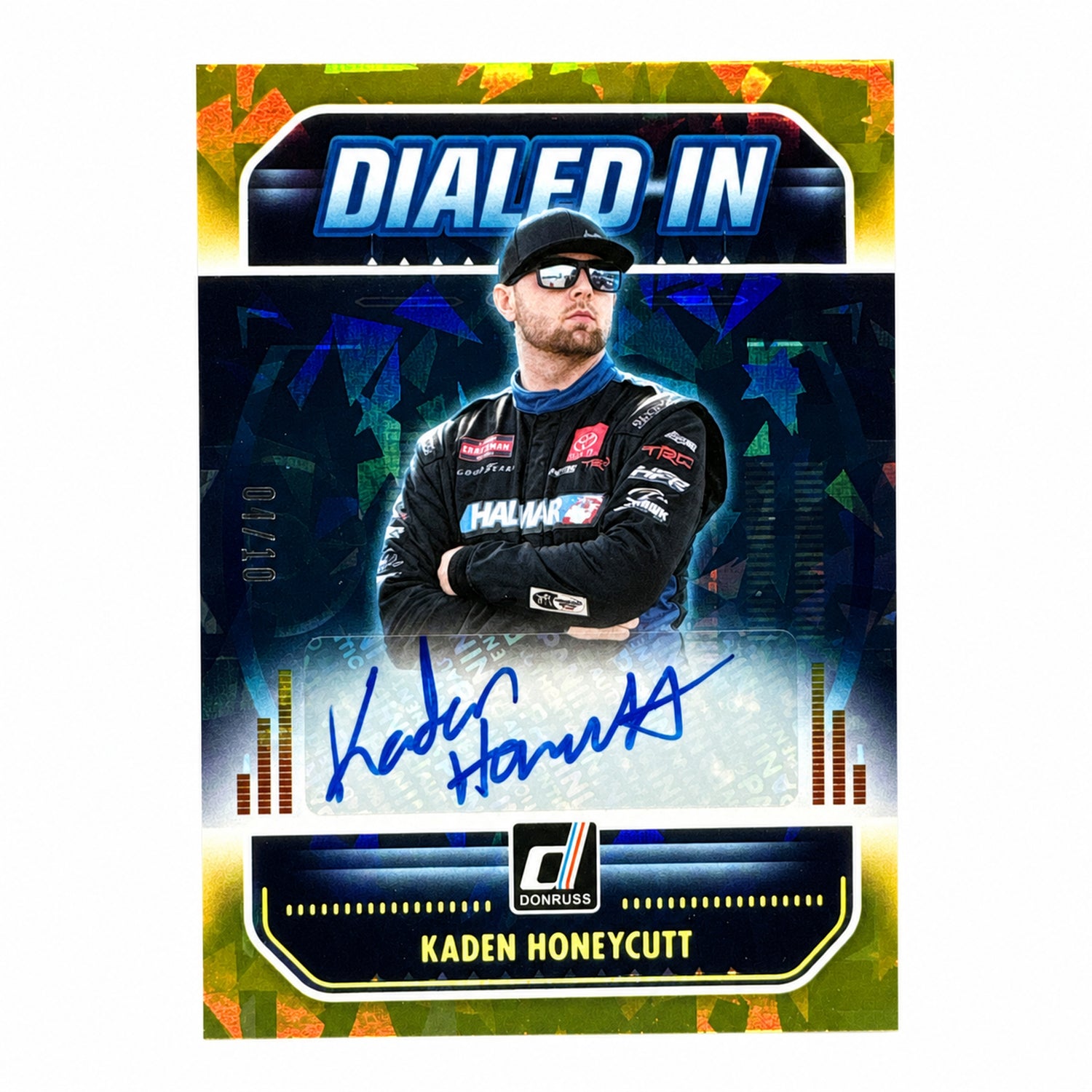 2026 Donruss NASCAR Racing Kaden Honeycutt #42 Gold Velocity Auto /10