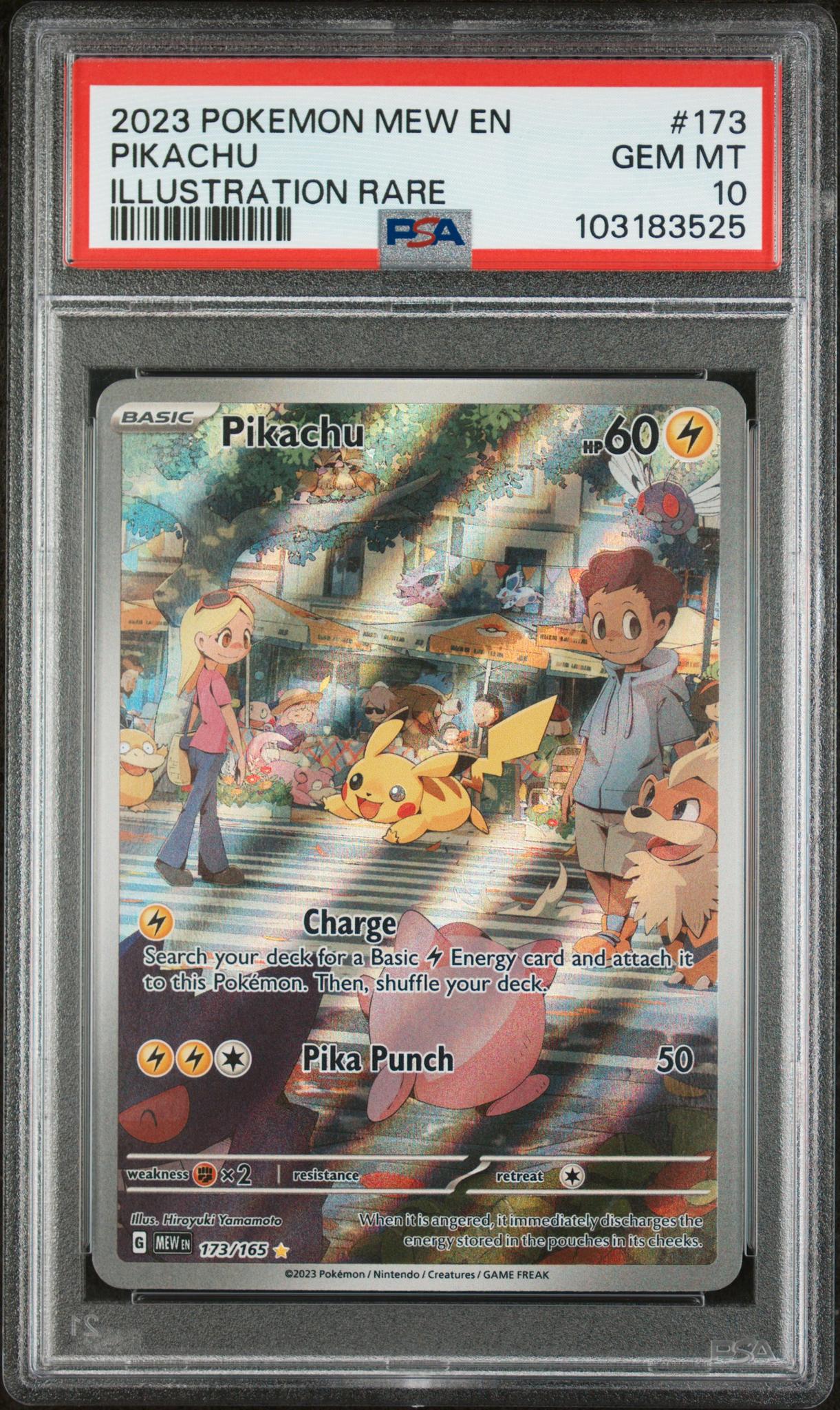 2023 Pokemon Scarlet and Violet 151 Illustration Rare Pikachu #173 PSA 10