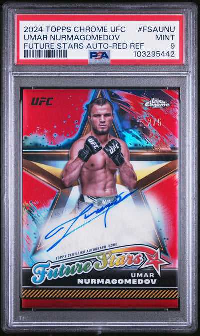 2024 Topps Chrome Future Stars Umar Nurmagomedov Auto #FSAUNU /5 PSA 9