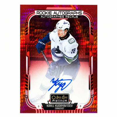 2025-26 O-Pee-Chee Platinum Kirill Kudryavtsev Rookie Auto Red Prism #R-KK /50