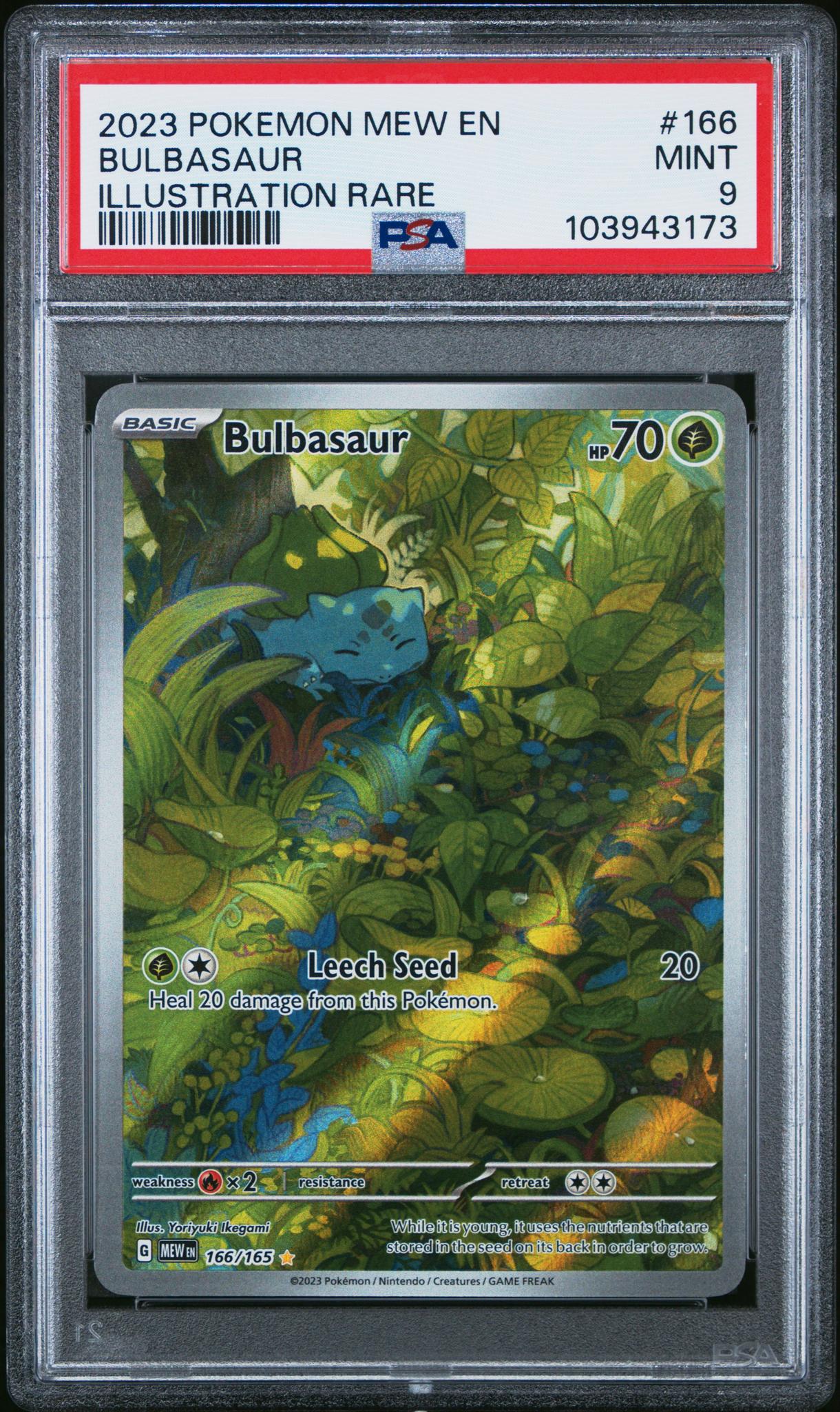 2023 Pokemon #166/165 Bulbasaur Illustration Rare PSA 9