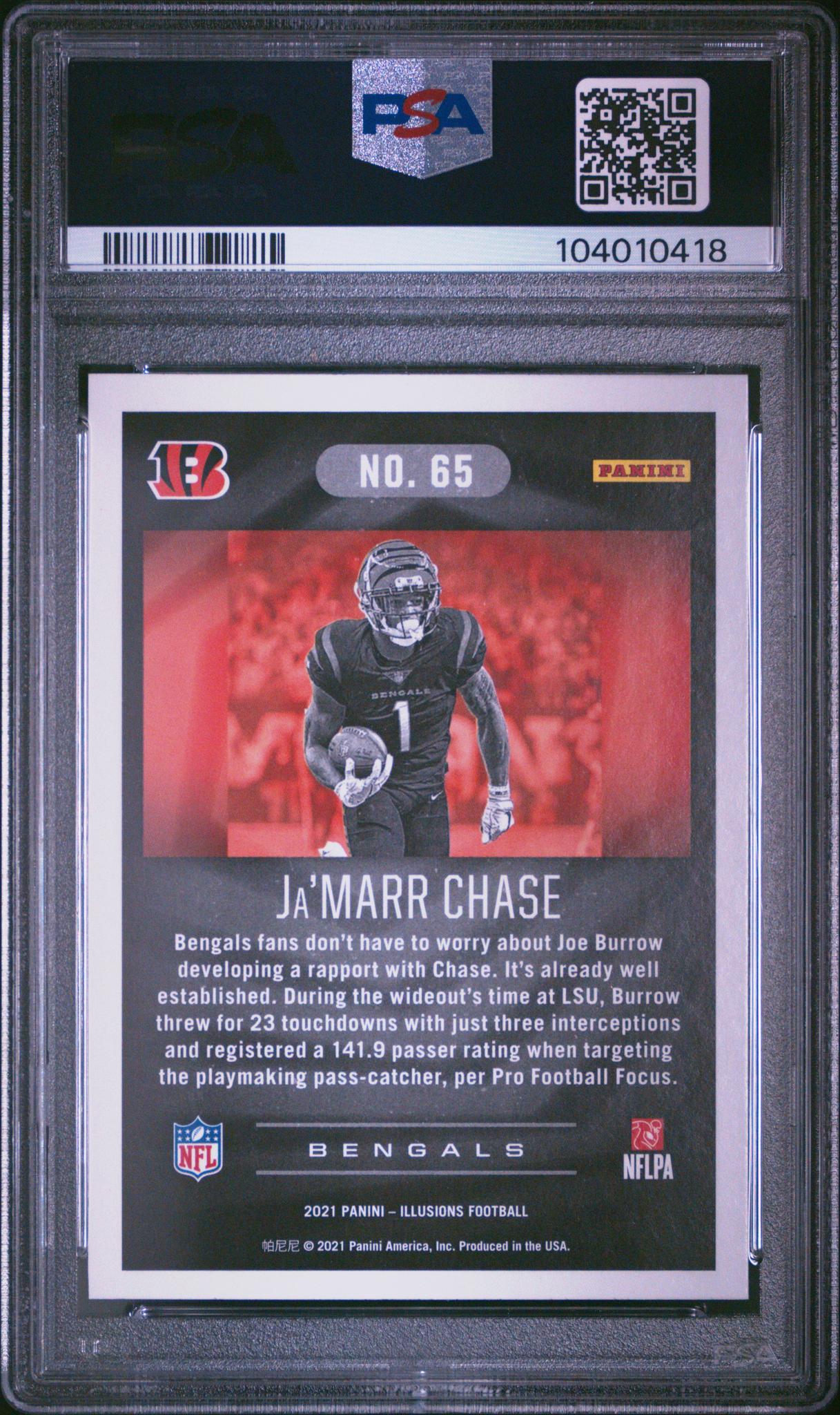 2021 Panini Illusions Retail Ja'Marr Chase #65 PSA 10
