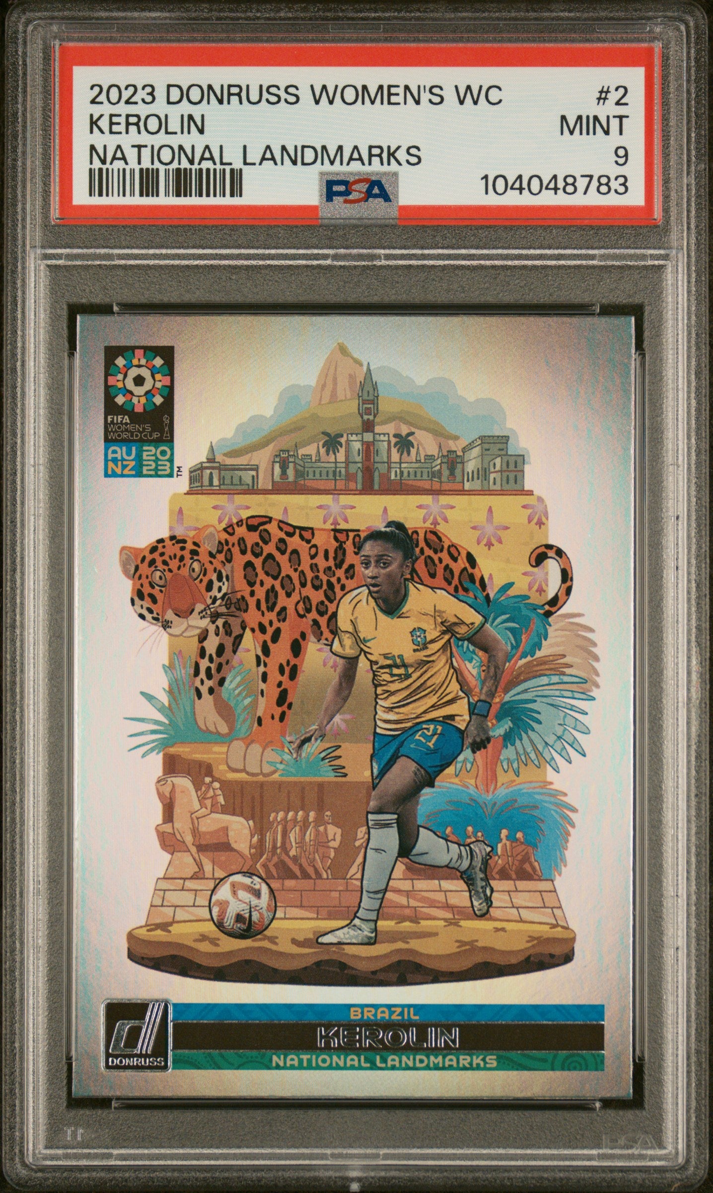 2023 Panini Donruss FIFA Women's World Cup National Landmarks Kerolin #2 PSA 9