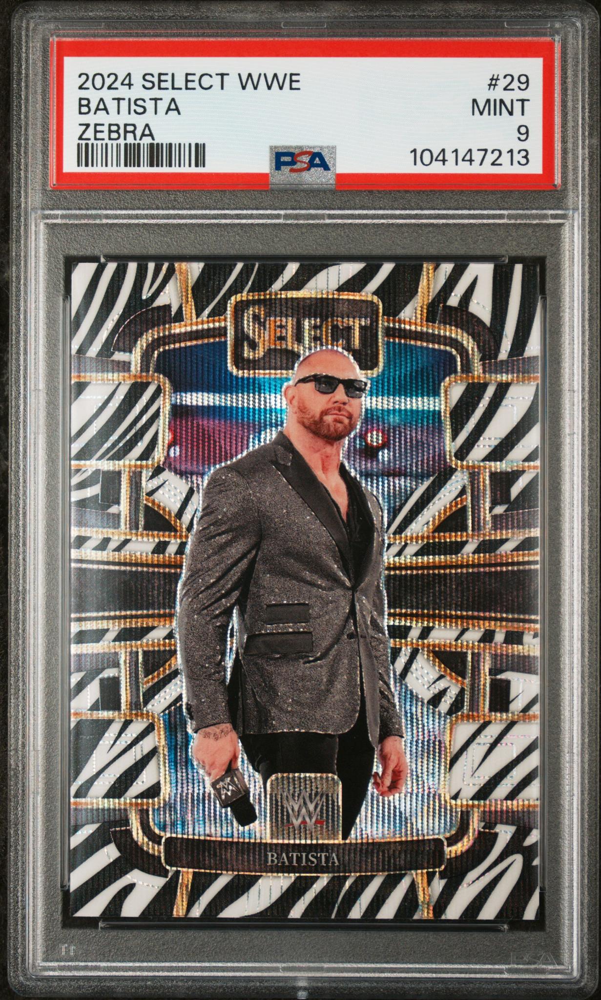 2024 Panini Select Zebra Batista #29 PSA 9