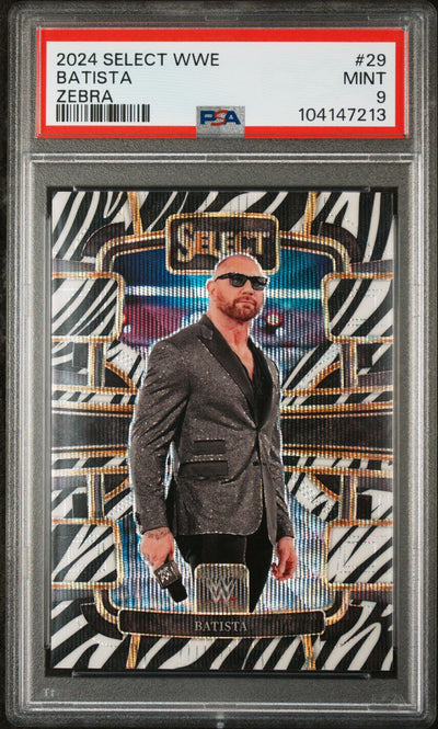 2024 Panini Select WWE Batista #29 Zebra PSA 9