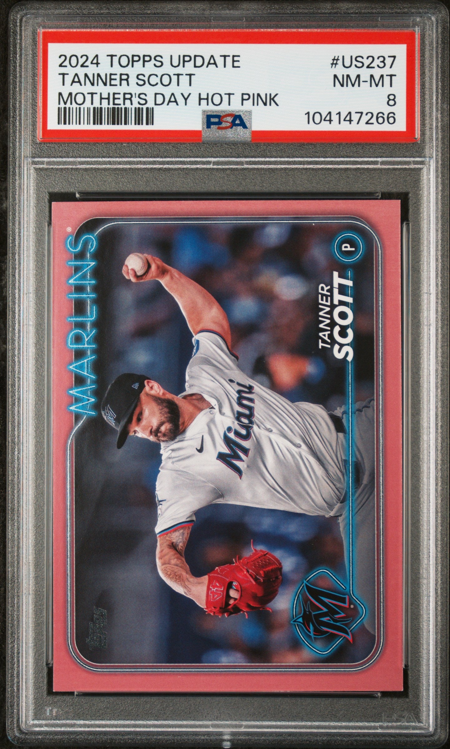 2024 Topps Update Mother's Day Tanner Scott #US237 /50 PSA 8