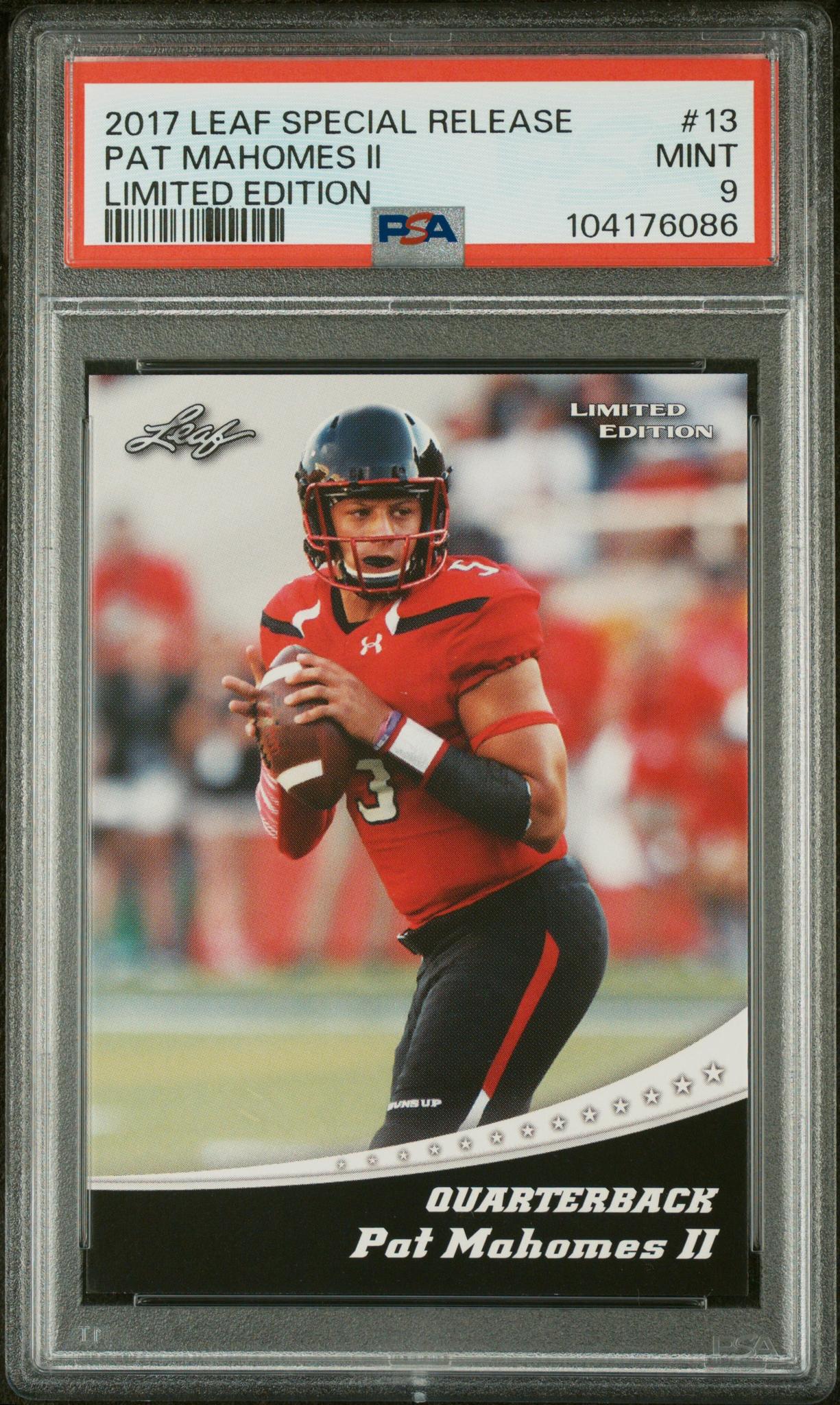 2017 Leaf Special Release Limited Edition Pat Mahomes II #13 PSA 9