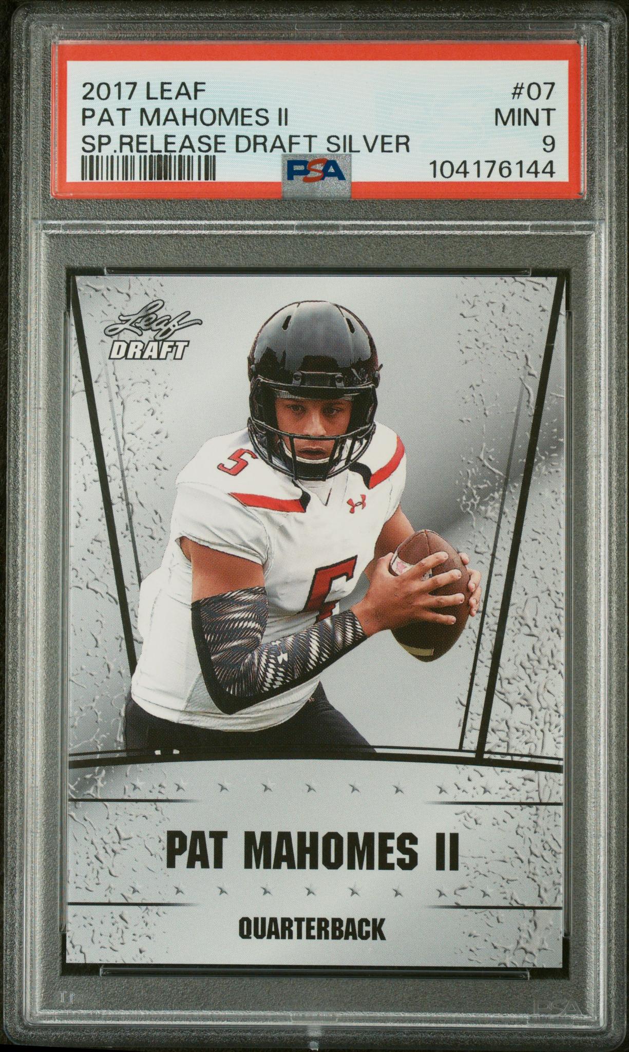 2017 Leaf Draft SP Release Silver Pat Mahomes II #07 PSA 9