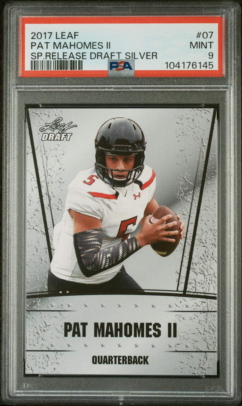 2017 Leaf Special Release Draft Silver Pat Mahomes II #07 PSA 9