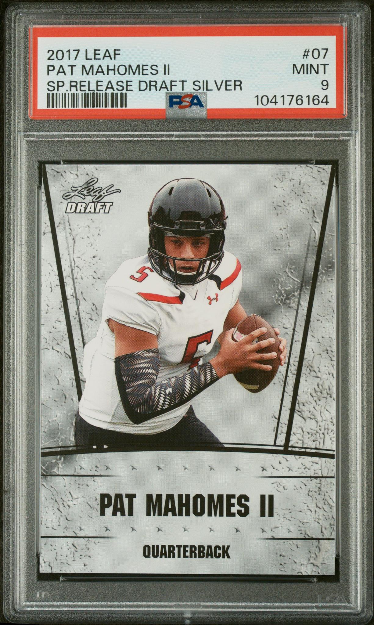 2017 Leaf Draft SP Release Silver Pat Mahomes II #07 PSA 9