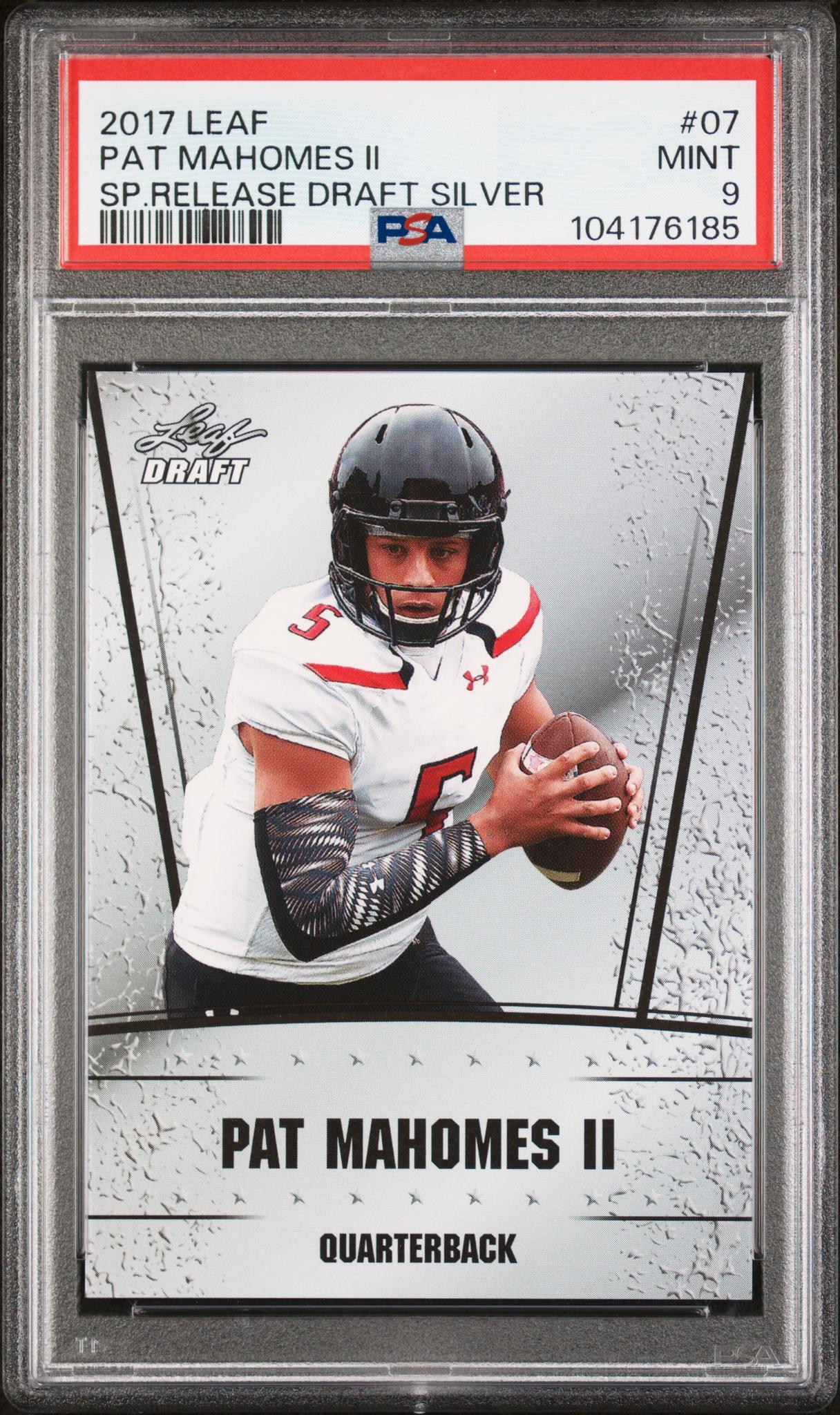 2017 Leaf Draft SP Release Silver Pat Mahomes II #07 PSA 9