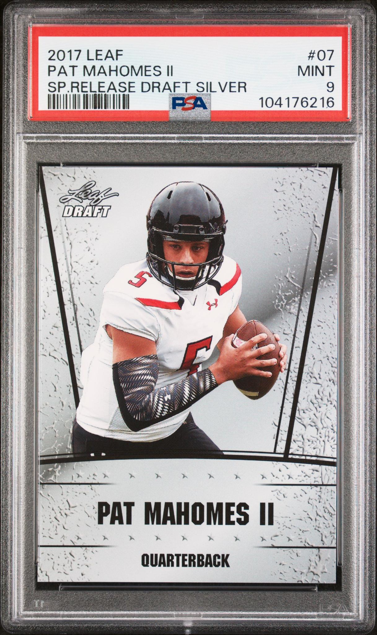 2017 Leaf Draft SP Release Silver Pat Mahomes II #07 PSA 9