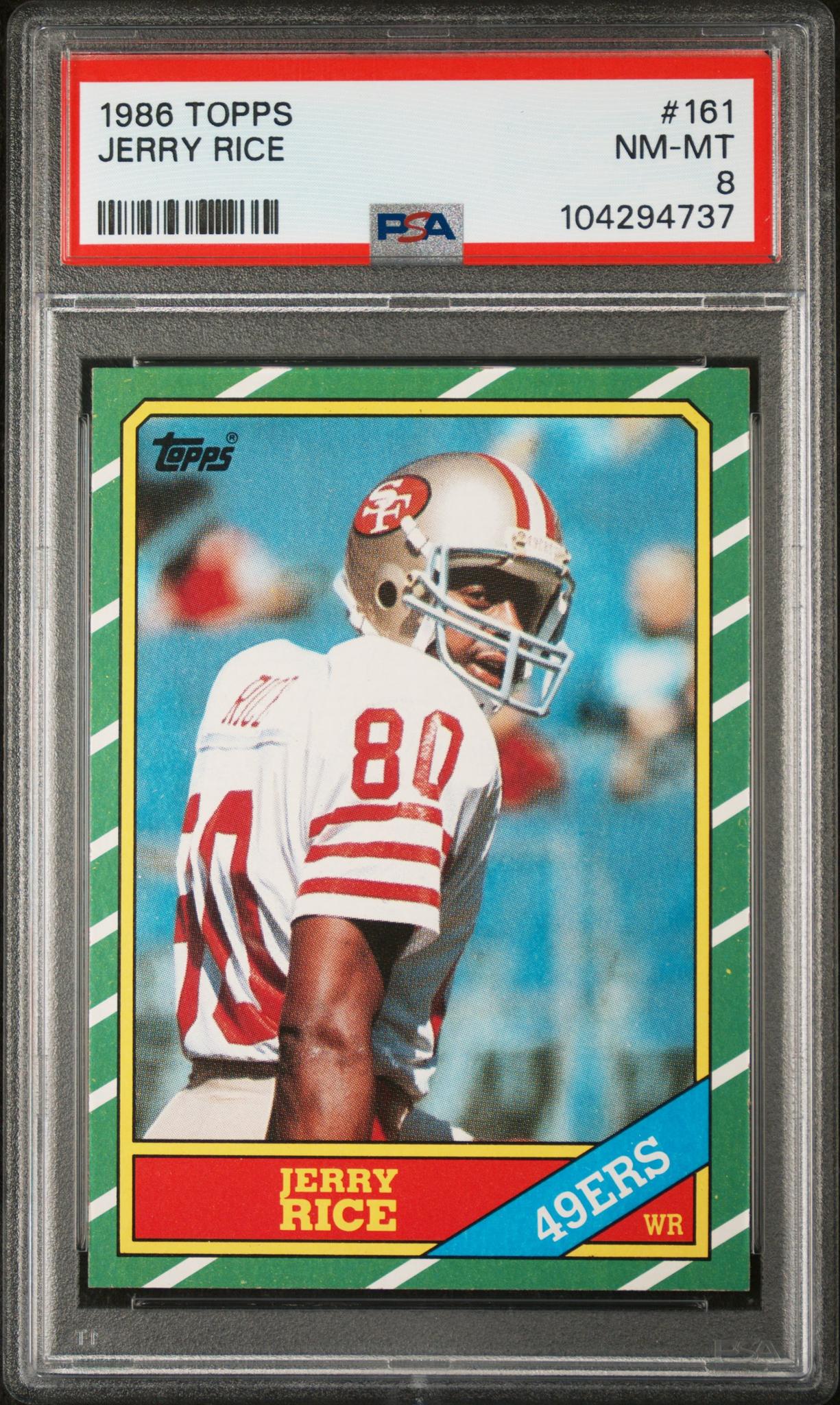 1986 Topps Jerry Rice #161 PSA 8