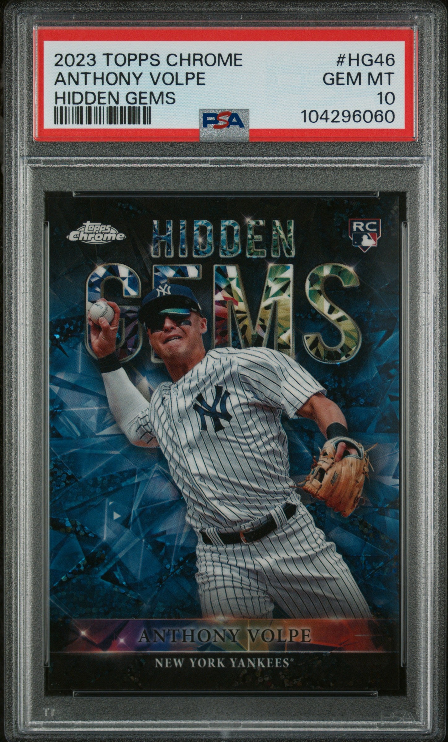 2023 Topps Chrome Hidden Gems Anthony Volpe #HG46 RC PSA 10