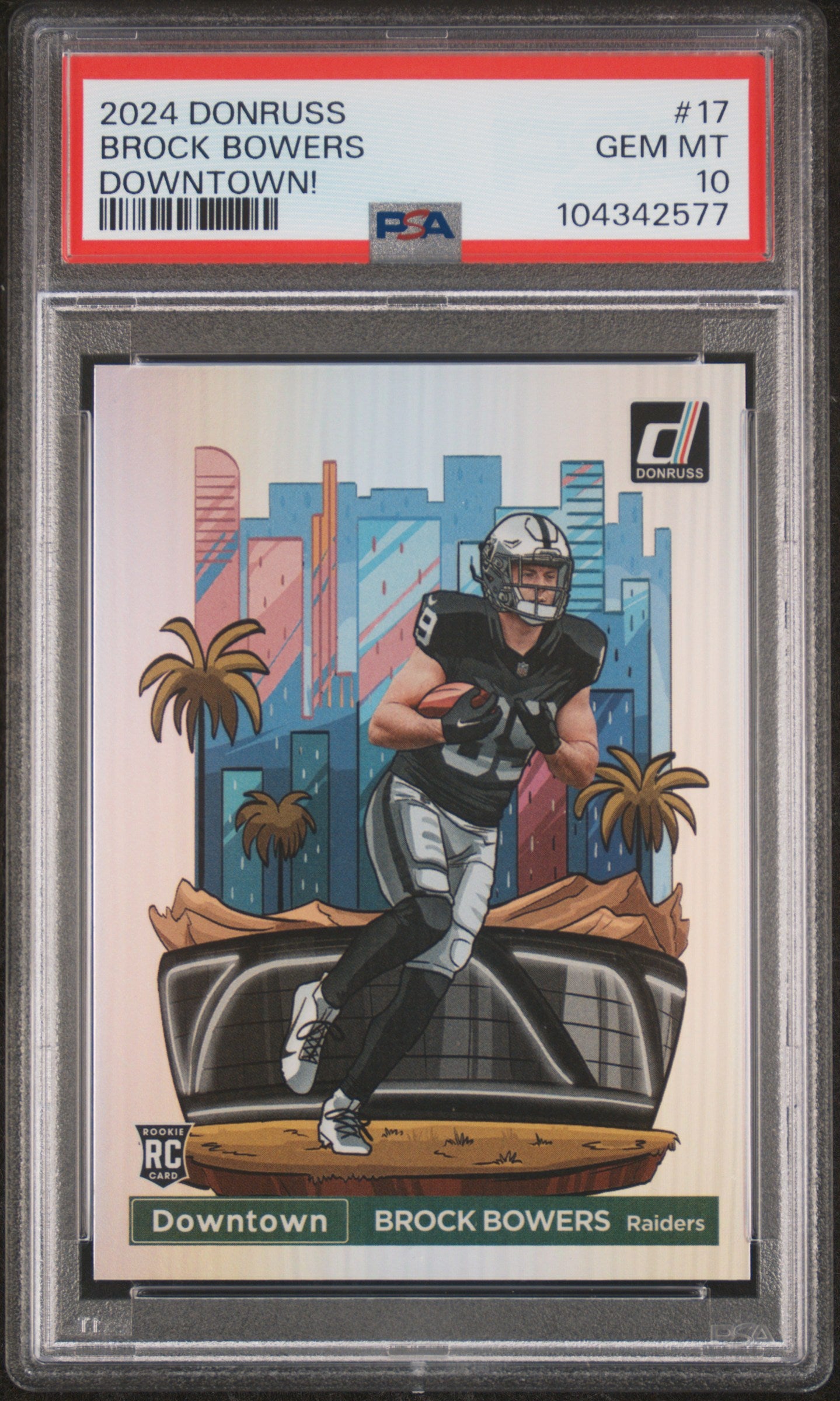 2024 Panini Donruss Downtown Brock Bowers #17 RC PSA 10