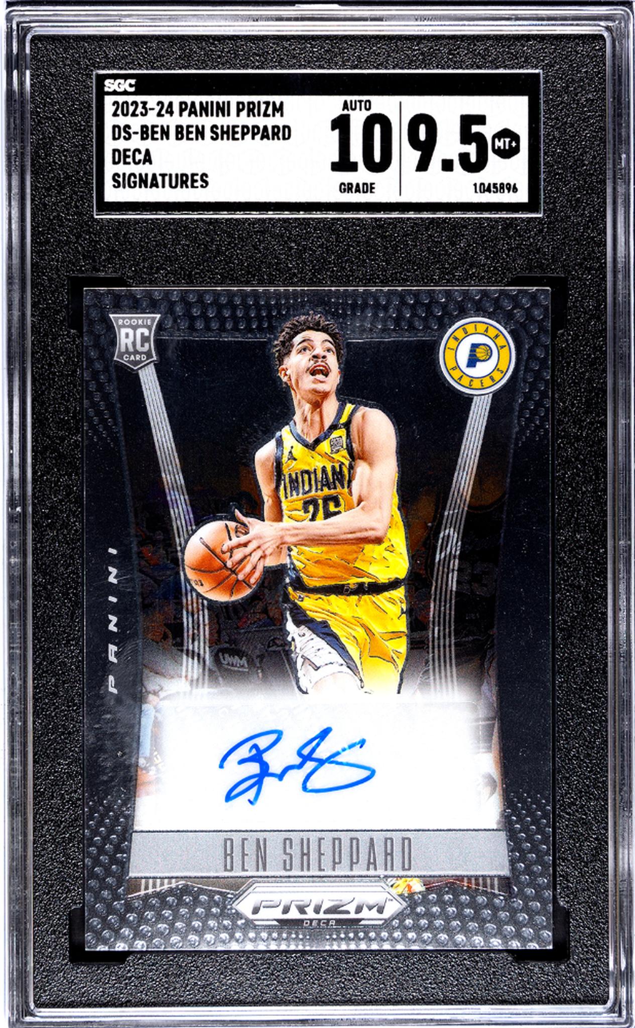 2023-24 Panini Prizm Deca #DS-BEN Ben Sheppard Sigs. SGC 9.5