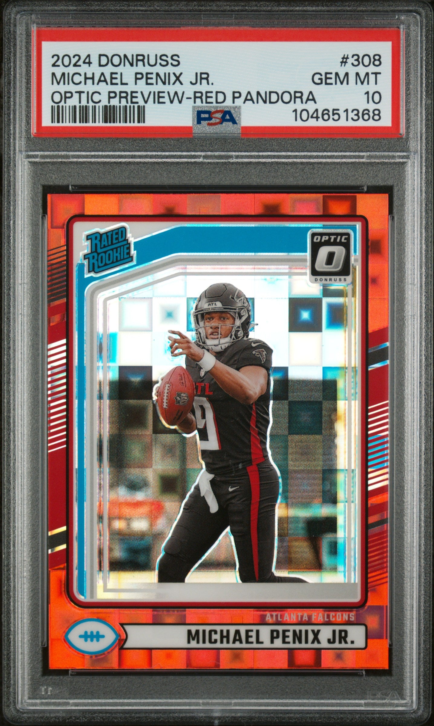 2024 Donruss #308 Michael Penix Jr. Optic Preview PSA 10