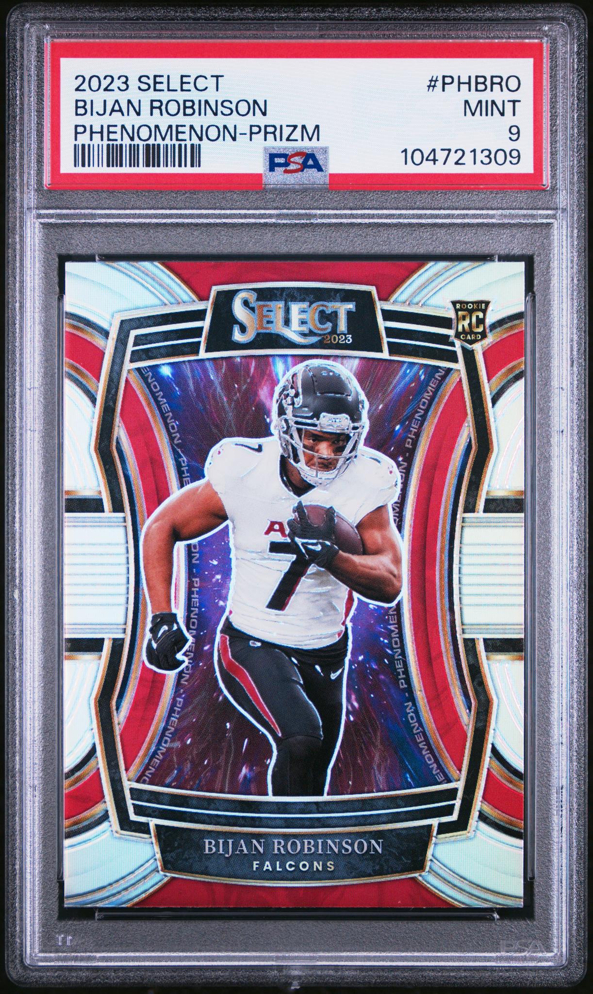 2023 Panini Select Silver Bijan Robinson #PH-BRO PSA 9