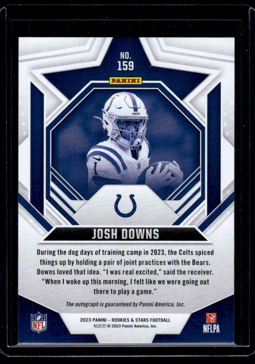 2023 Panini Rookies & Stars True Blue Josh Downs #159 RC Auto