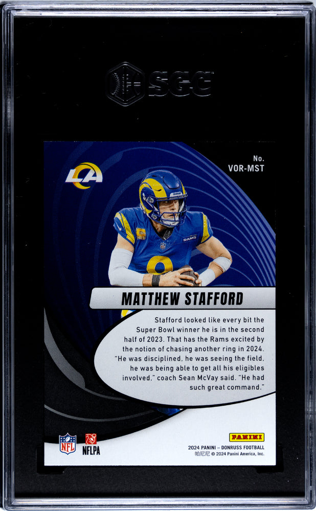 2024 Donruss Vortex Matthew Stafford #VOR-MST SGC 10