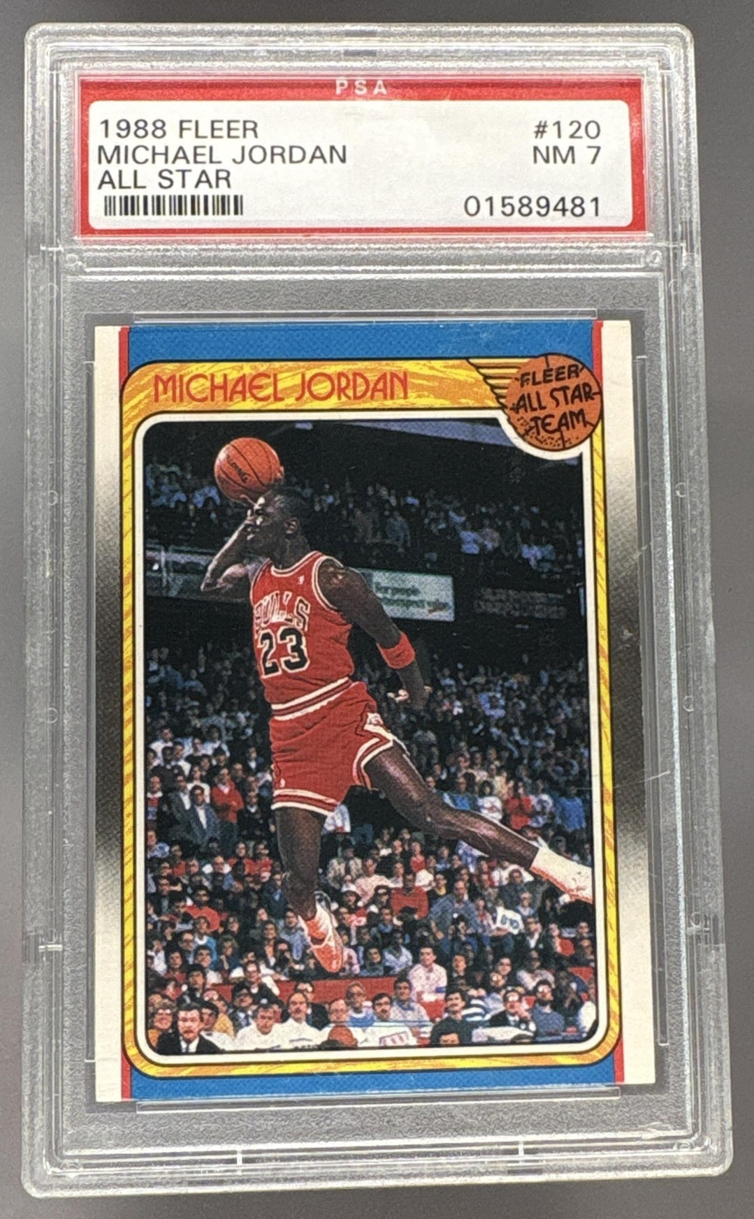 1988 Fleer All Star Michael Jordan #120 PSA 7