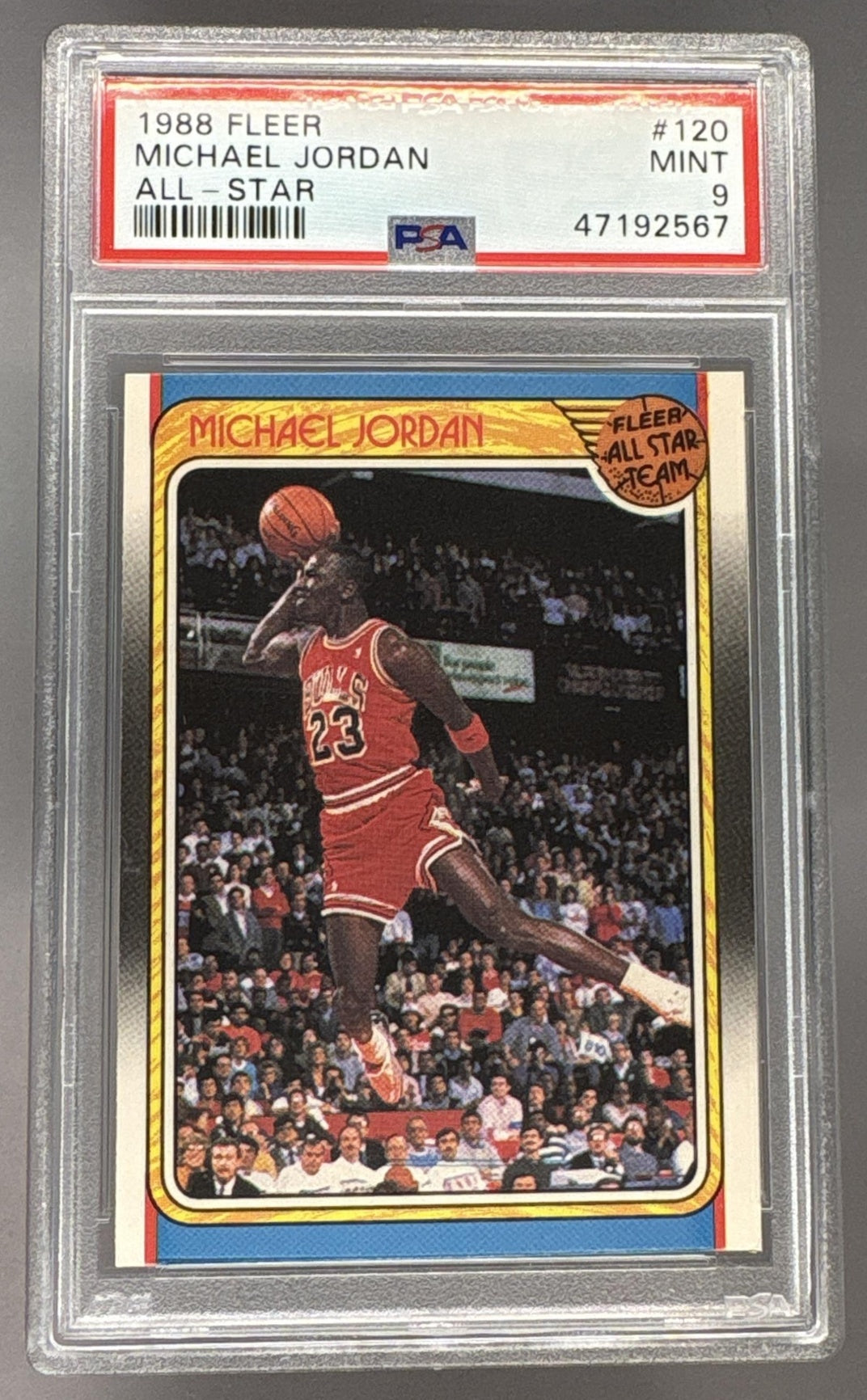 1988 Fleer All Star Michael Jordan #120 PSA 9