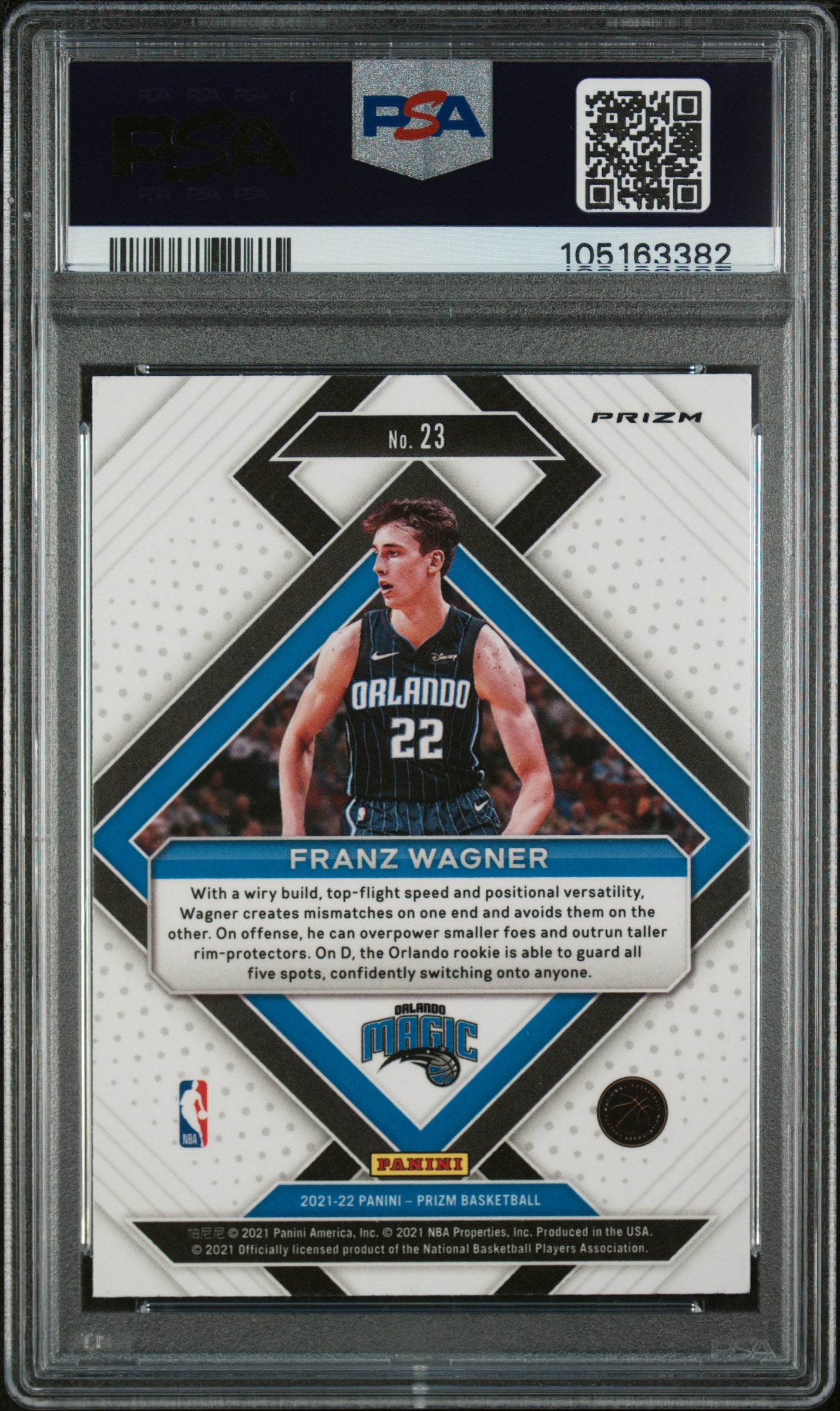 2021 Prizm Emergent Green Wave Franz Wagner #23 RC PSA 9