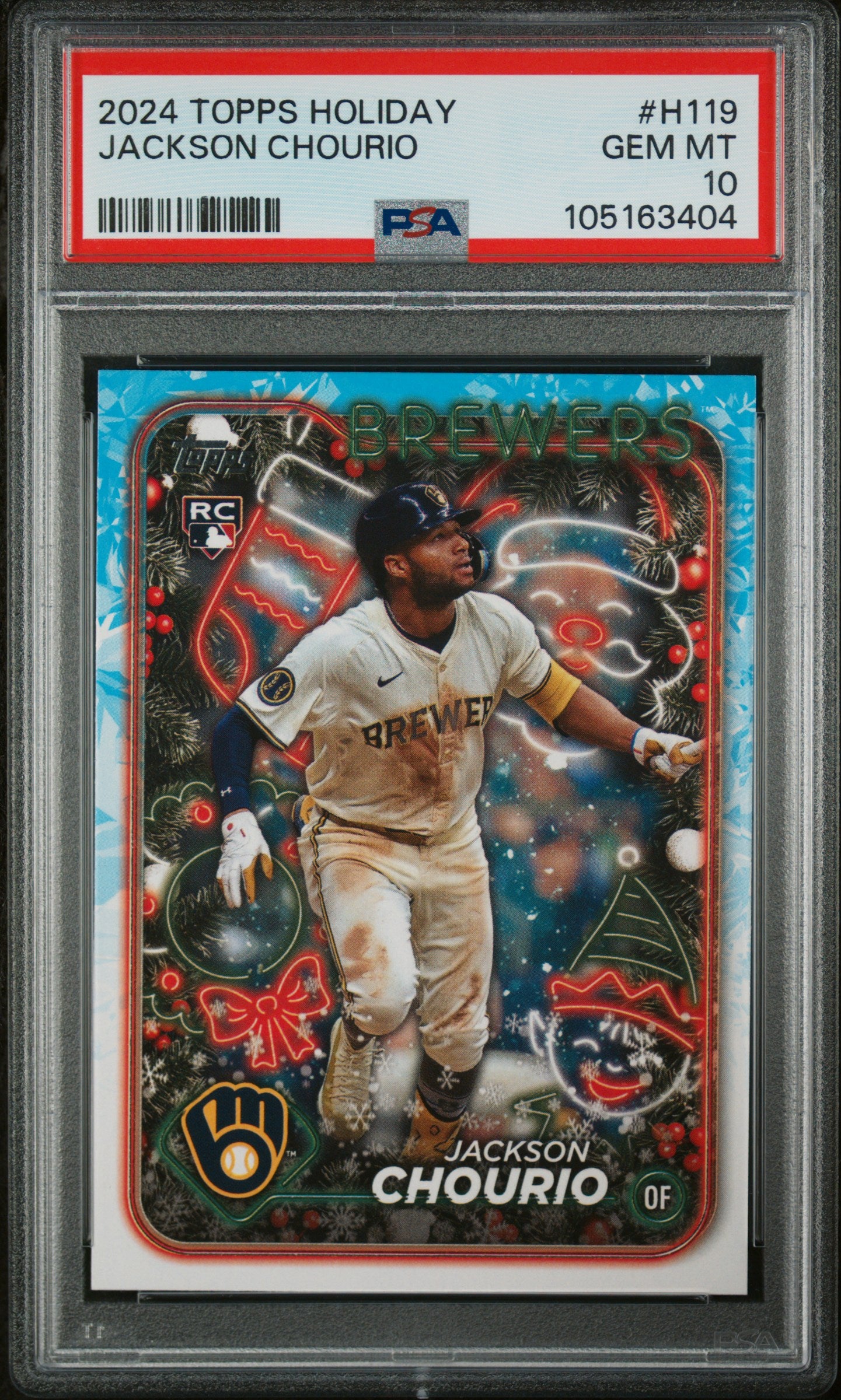 2024 Topps Holiday Jackson Chourio #H119 RC PSA 10