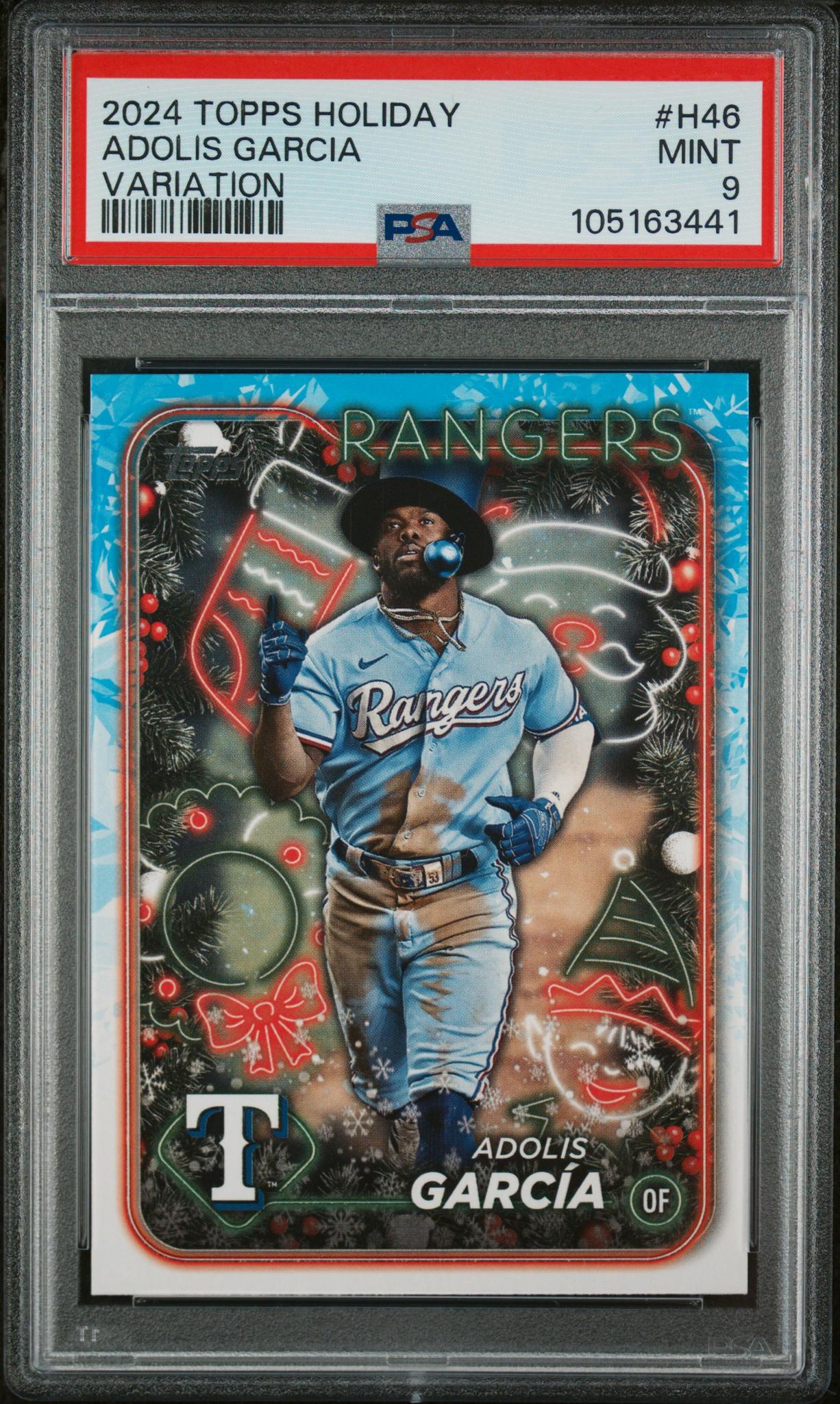 2024 Topps Holiday Adolis Garcia #H46 Variation PSA 9