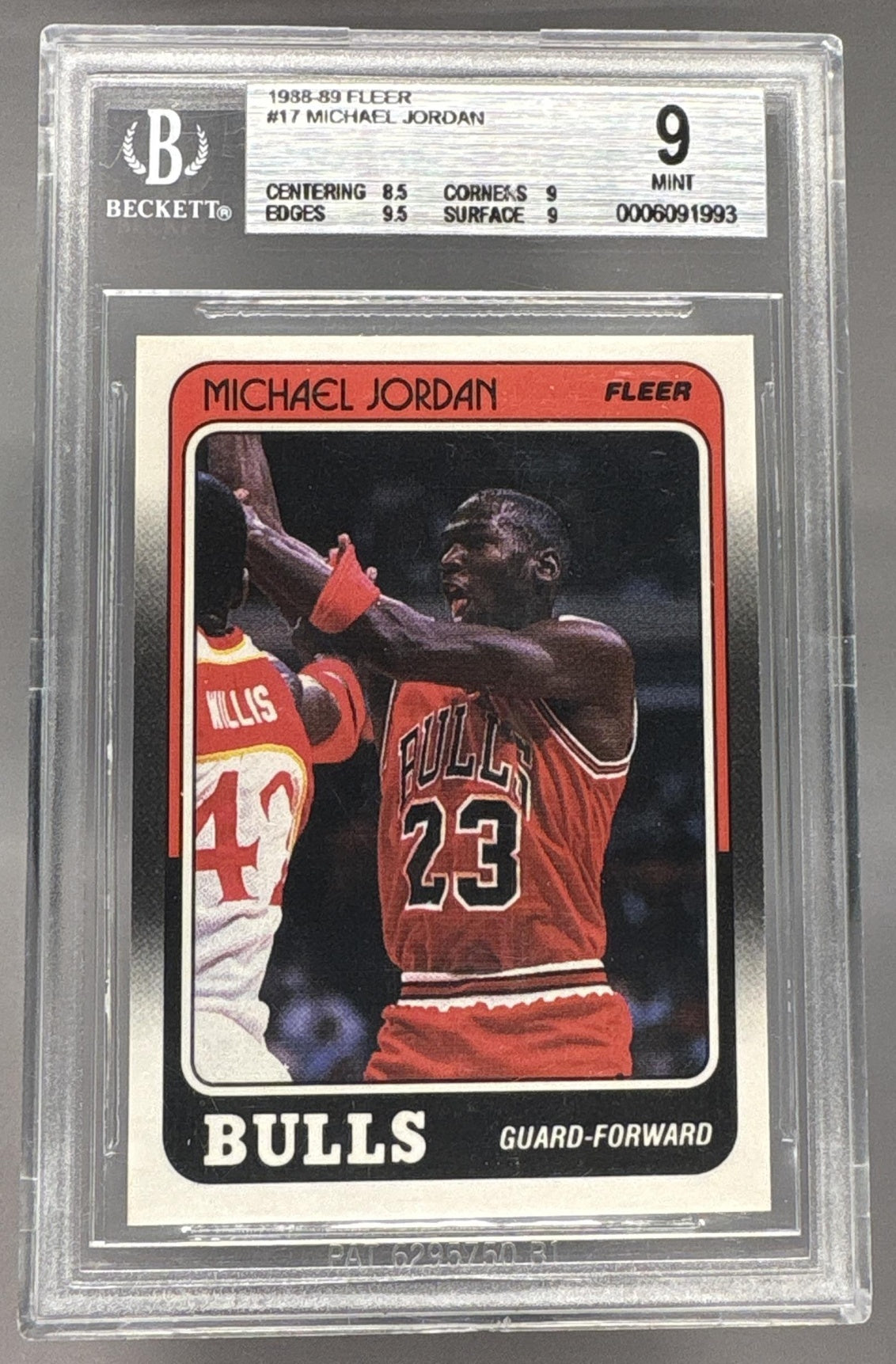 1988 Fleer Michael Jordan #17 BGS 9