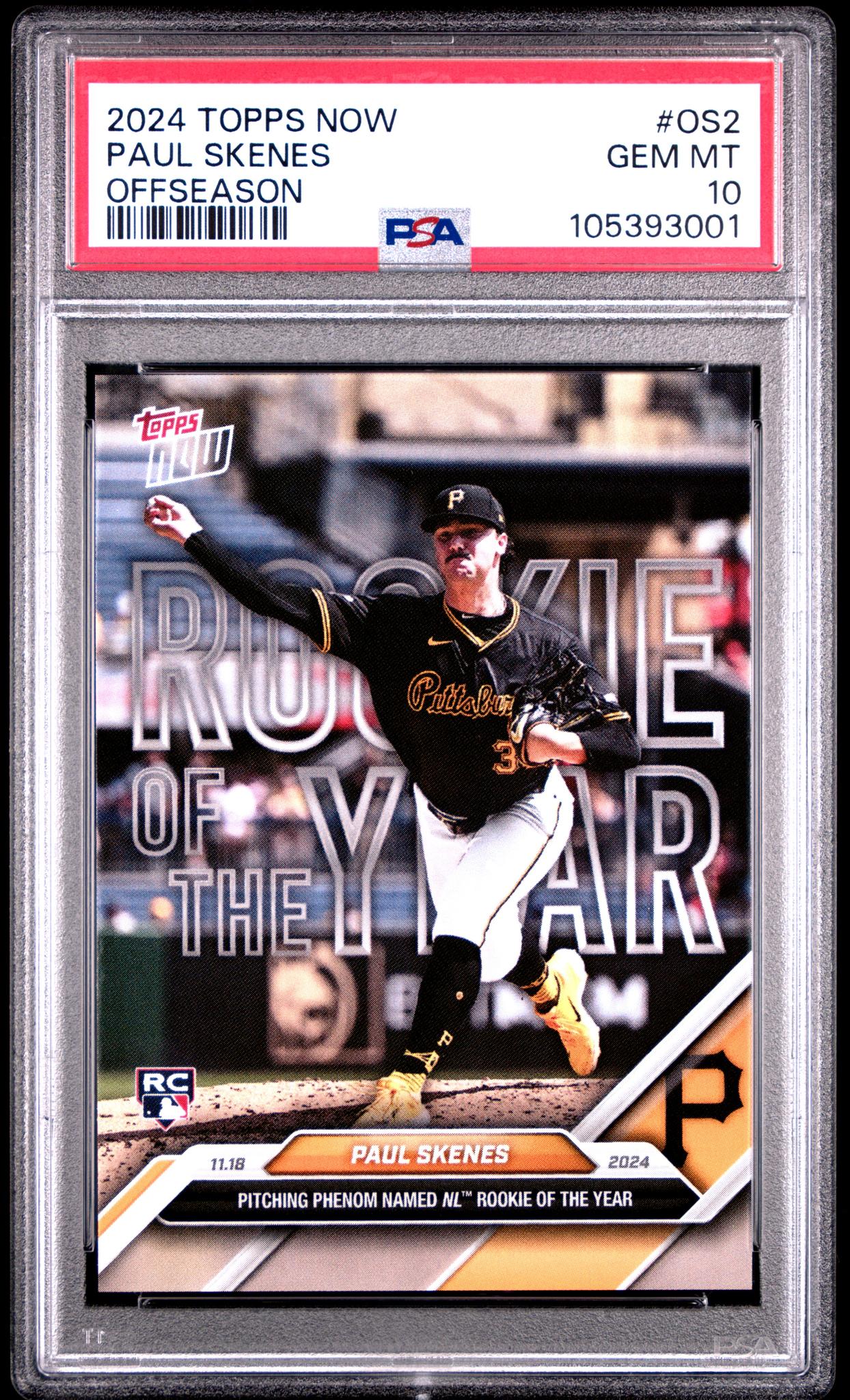 2024 Topps Now Offseason Paul Skenes #OS2 RC PSA 10