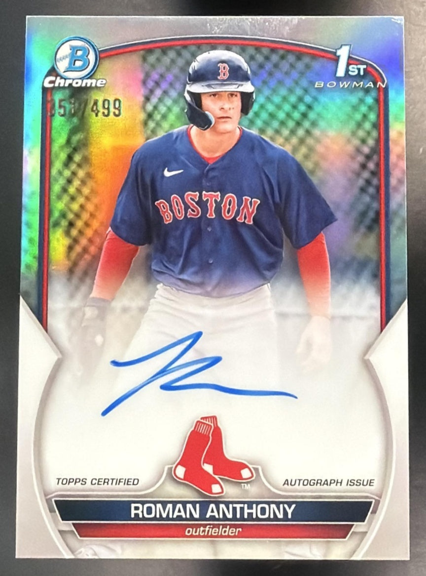 2023 Bowman Roman Anthony #CPA-RA Chrome Auto Refractor /499 1st Prospect