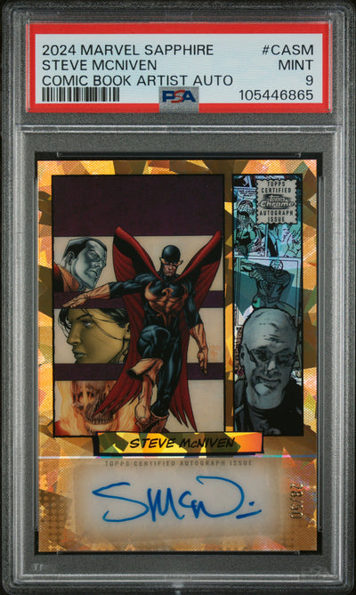 2024 Topps Chrome Steve McNiven Comic Book Artist Auto #CA-SM /50 PSA 9