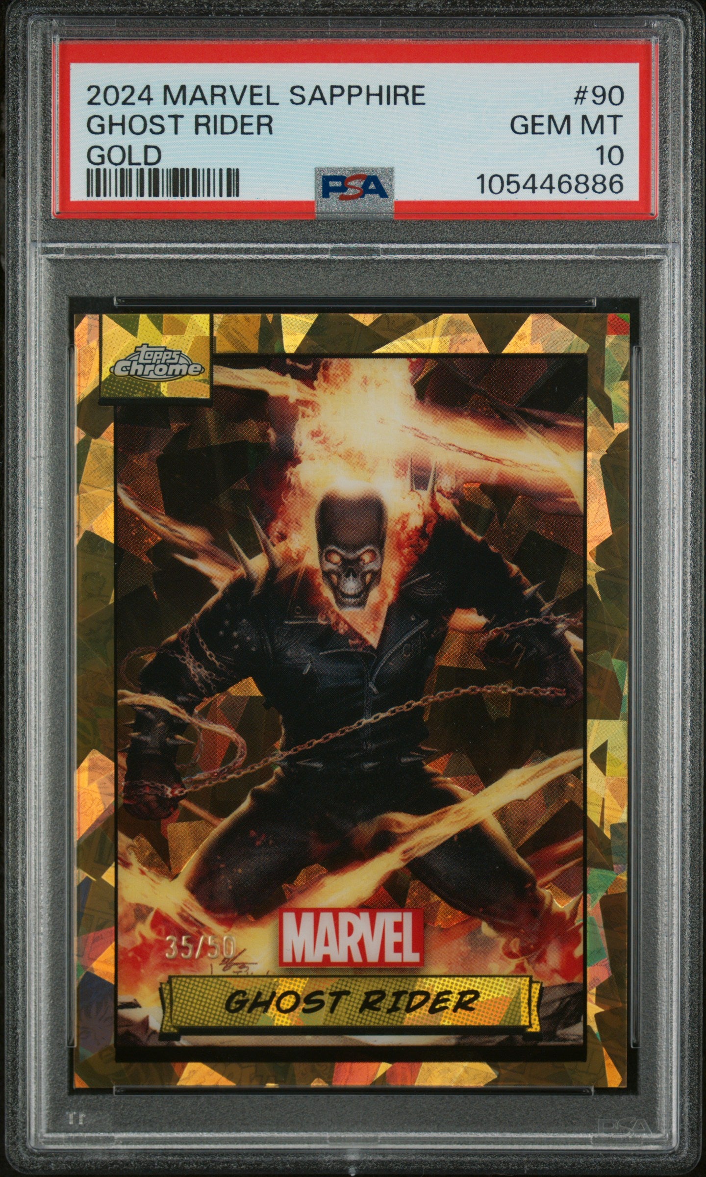 2024 Marvel Sapphire Gold Ghost Rider #90 /50 PSA 10