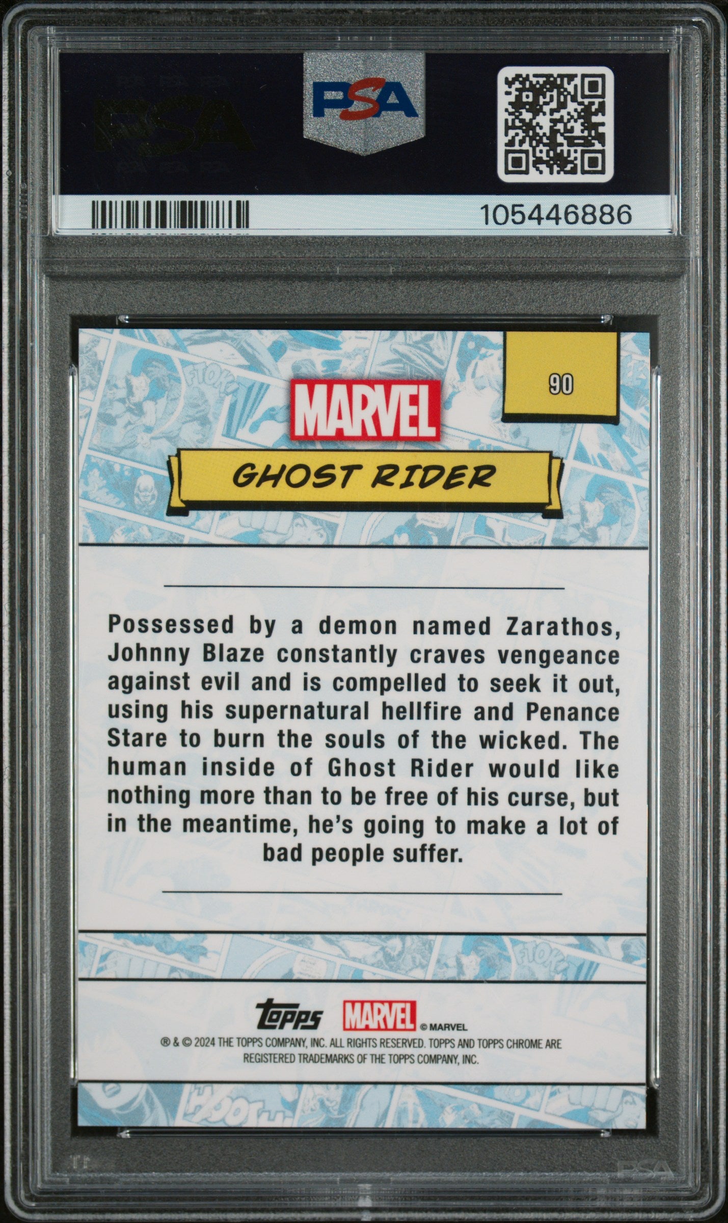 2024 Marvel Sapphire Gold Ghost Rider #90 /50 PSA 10