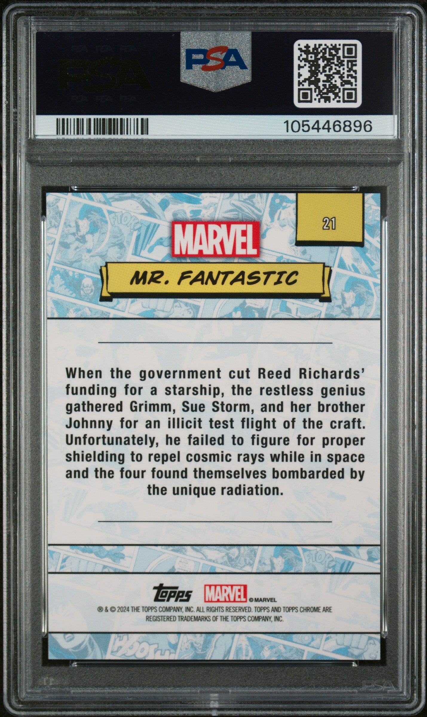 2024 Topps Chrome Marvel Sapphire Edition Green Mr. Fantastic #21