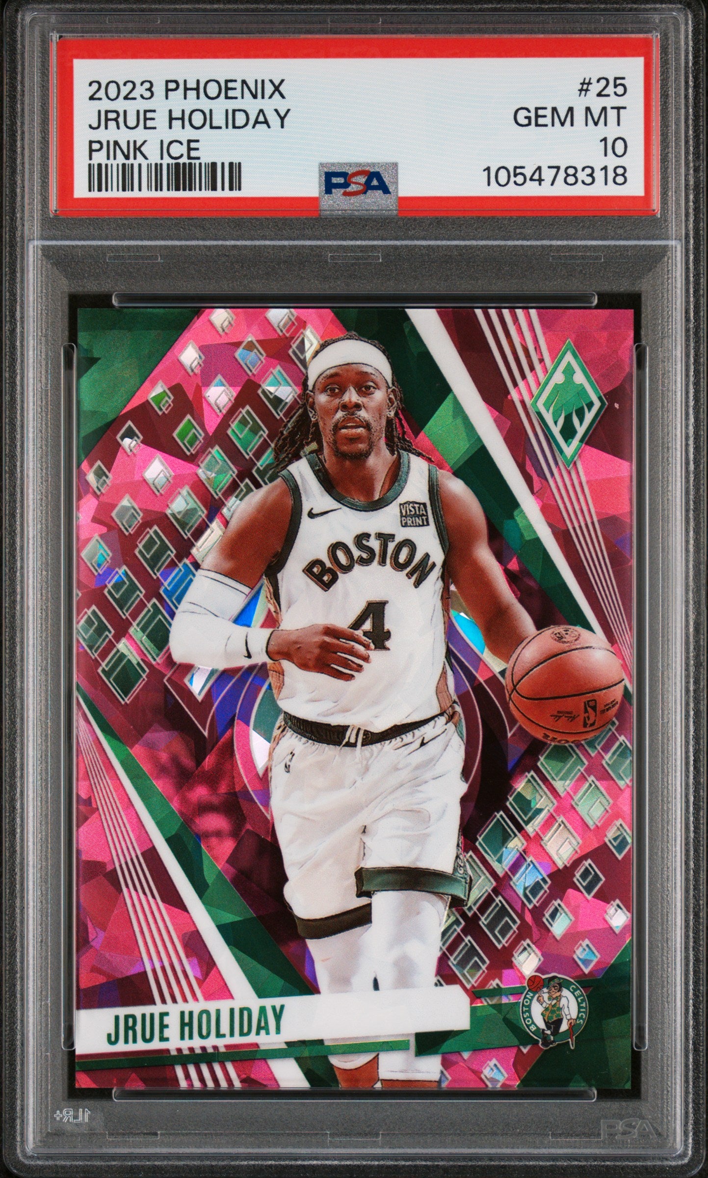 2023 Panini Phoenix Pink Ice Jrue Holiday #25 /25 PSA 10