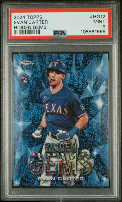 2024 Topps Chrome Hidden Gems Evan Carter #HG12 PSA 9