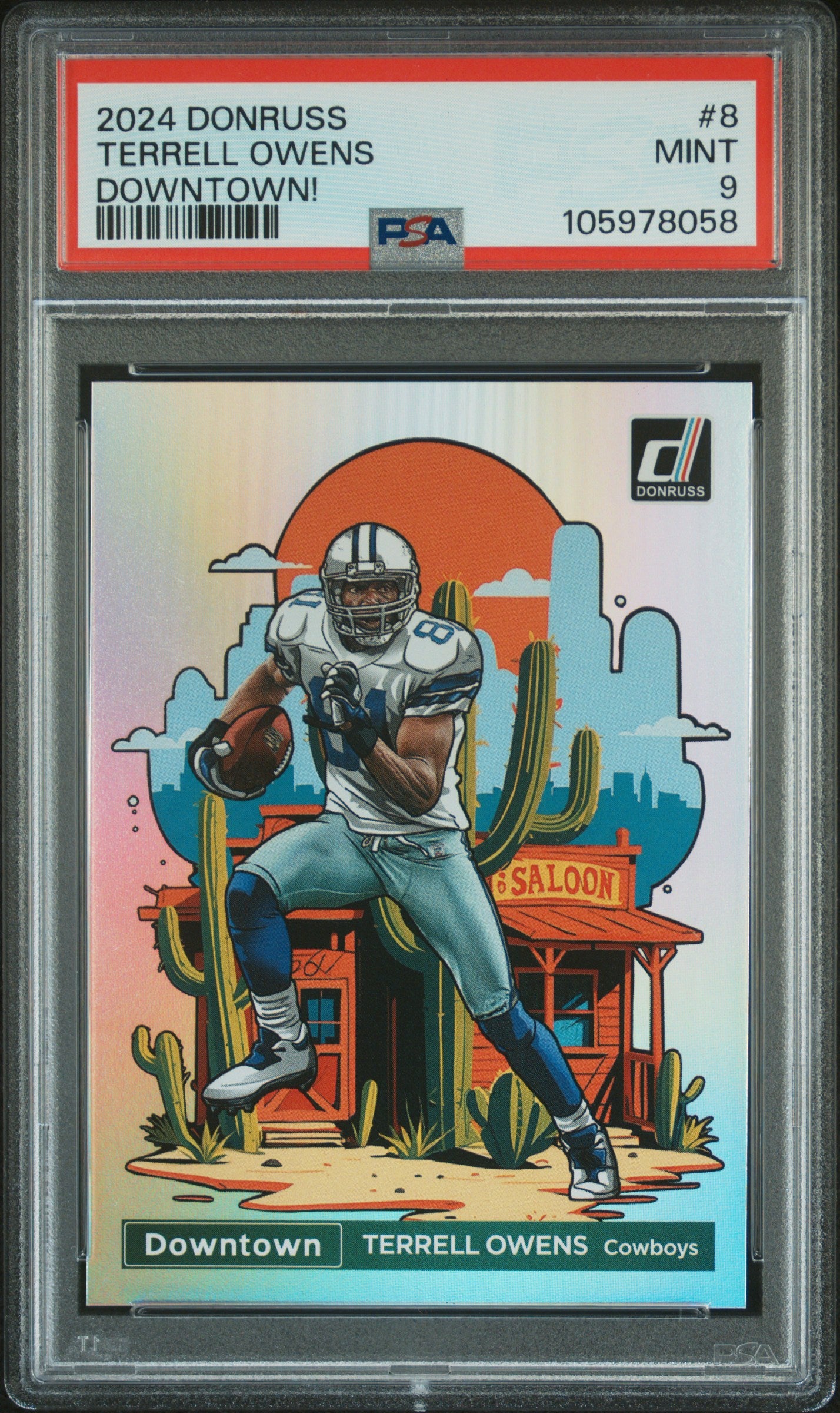 2024 Donruss #8 Terrell Owens Downtown PSA 9