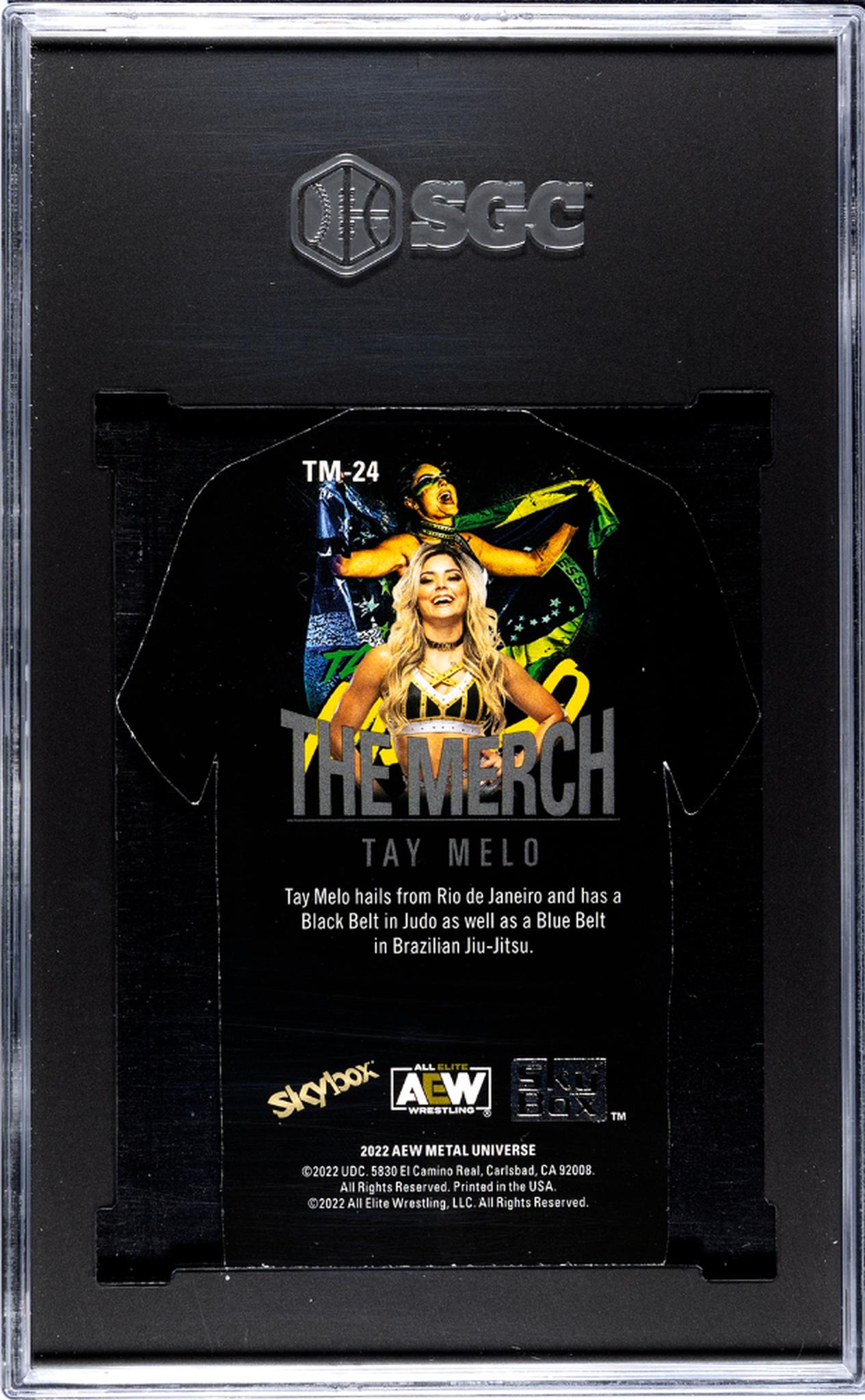 2022 Skybox Metal Universe Aew #TM-24 Tay Melo The Merch SGC 8.5