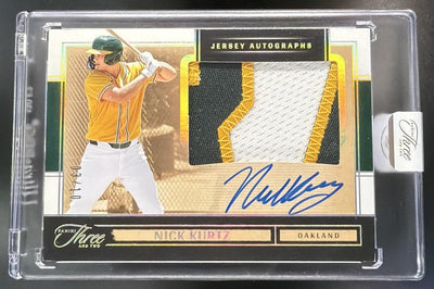 2025 Panini Three and Two Nick Kurtz Jersey Auto #JK-NK /100