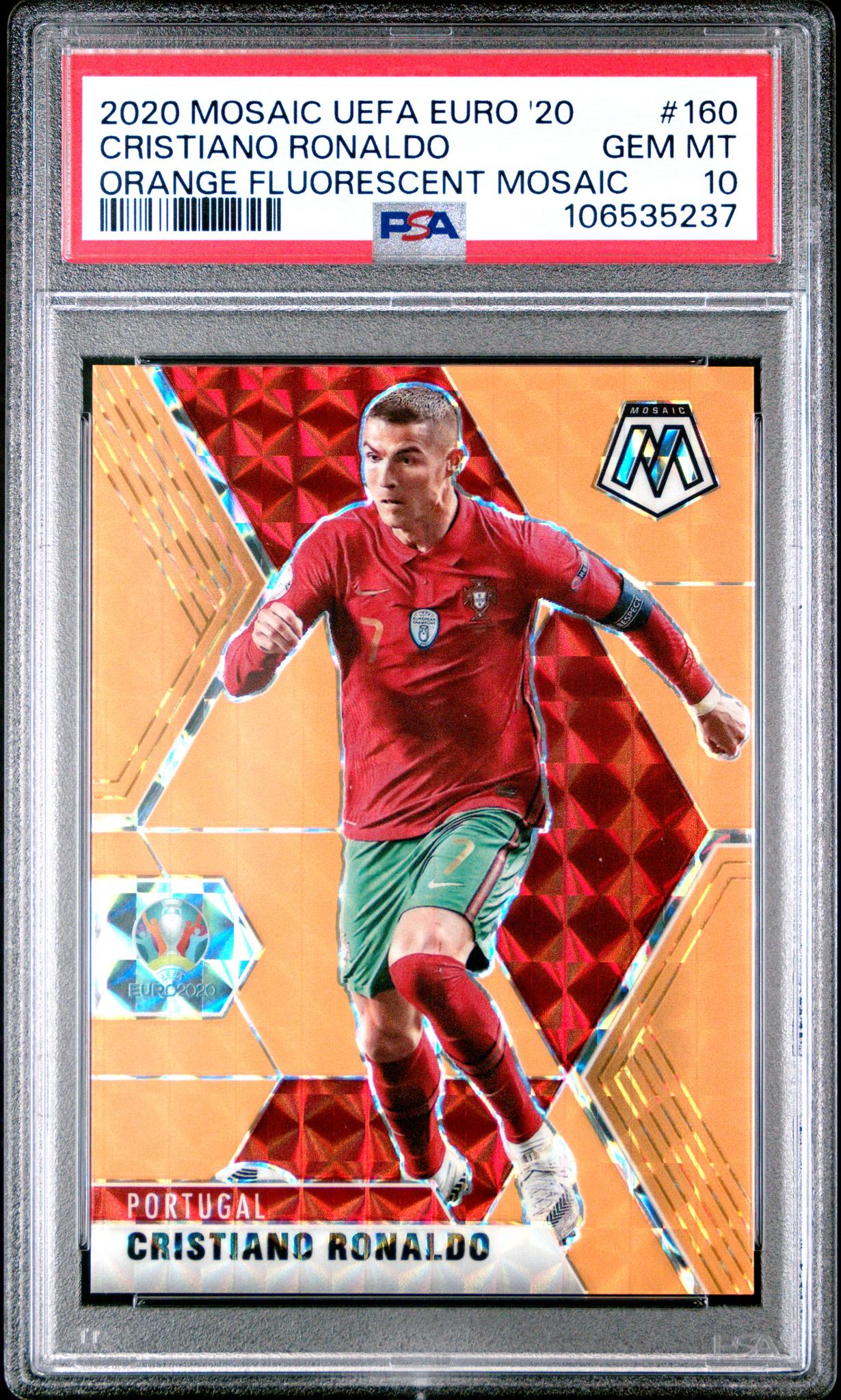 2020 Prizm #160 Cristiano Ronaldo Mosaic /25 PSA 10
