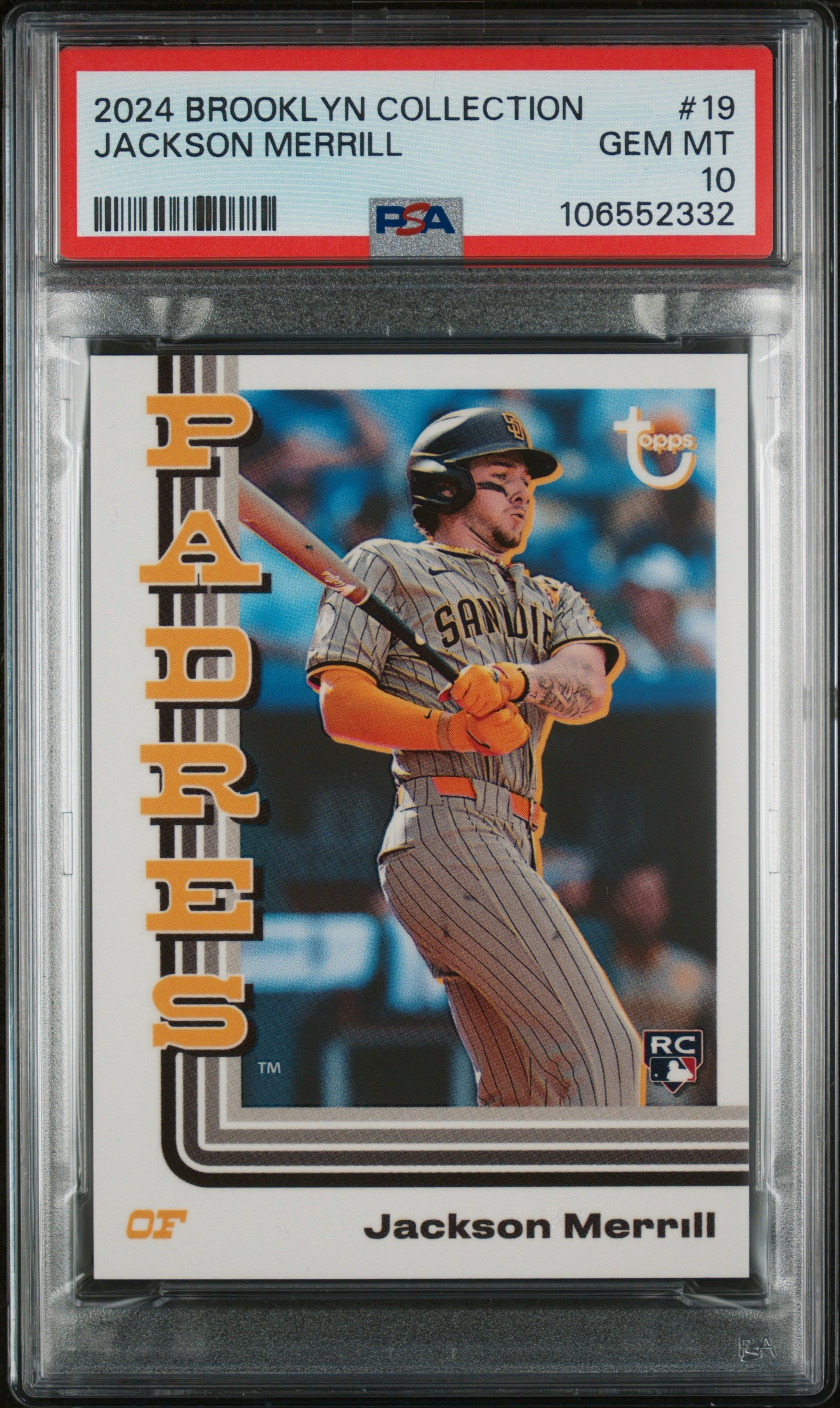 2024 Topps Brooklyn Collection Jackson Merrill #19 RC PSA 10