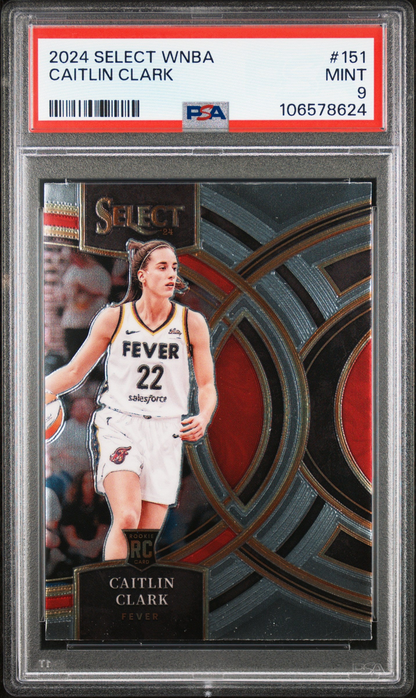 2024 Panini Select WNBA Premier Level Caitlin Clark #151 RC PSA 9
