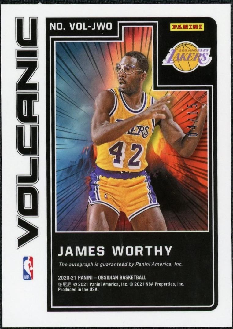 2020-21 Obsidian VOL-JWO James Worthy Volcanic Auto /15