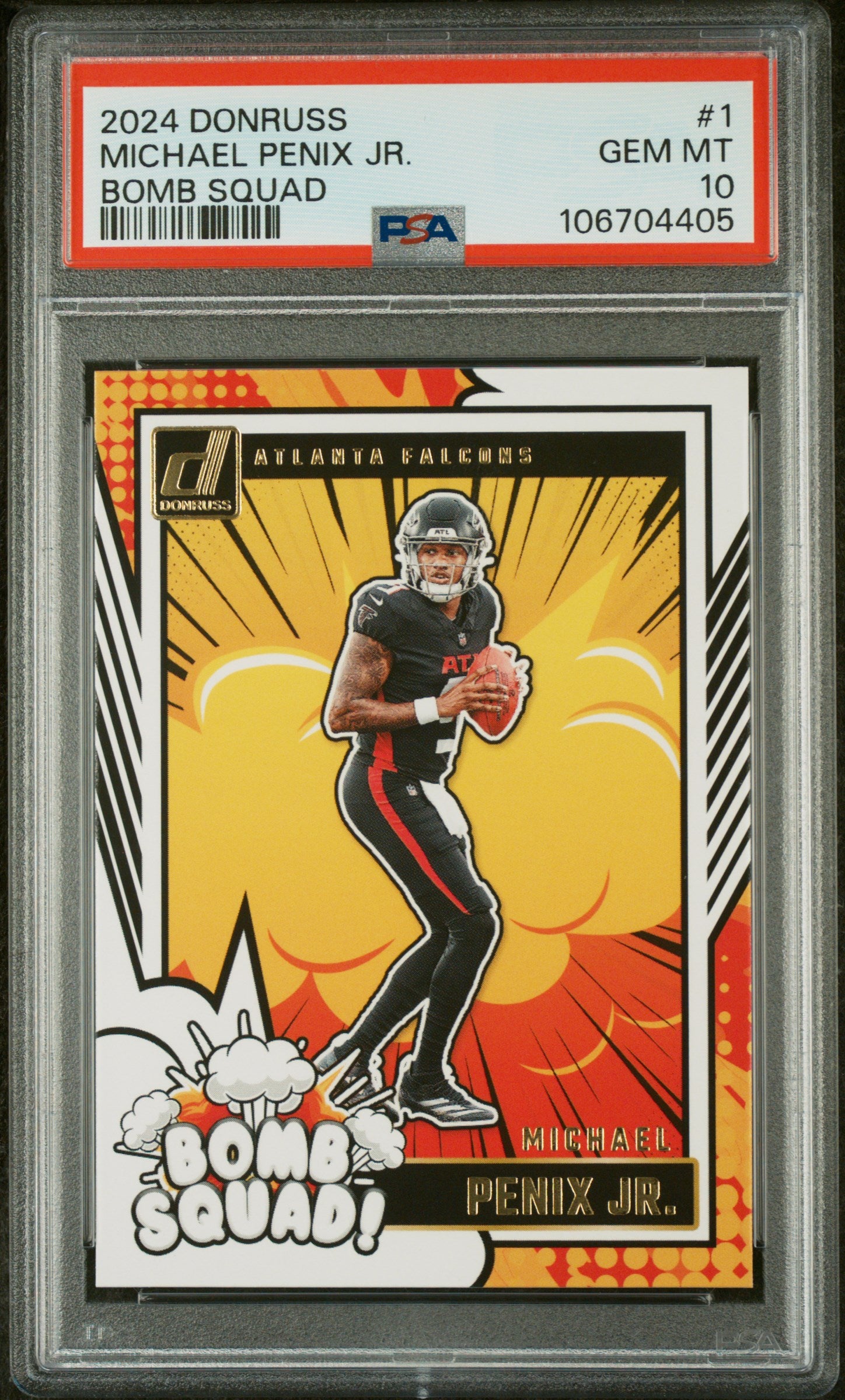 2024 Panini Donruss Bomb Squad Michael Penix Jr. #1 PSA 10