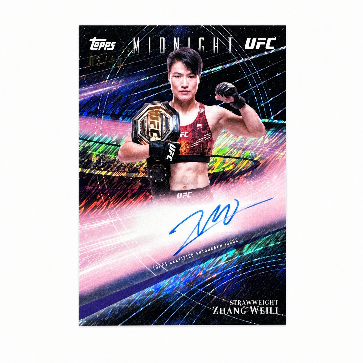 2026 Topps Midnight UFC Zhang Weili Auto #HZS-ZW Horizon Signatures /12 Auto