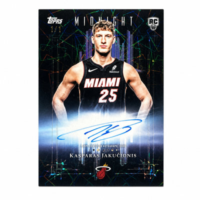 2025 Topps Midnight Kasparas Jakučionis #DMR-KJ Dark Marks Auto 1/1
