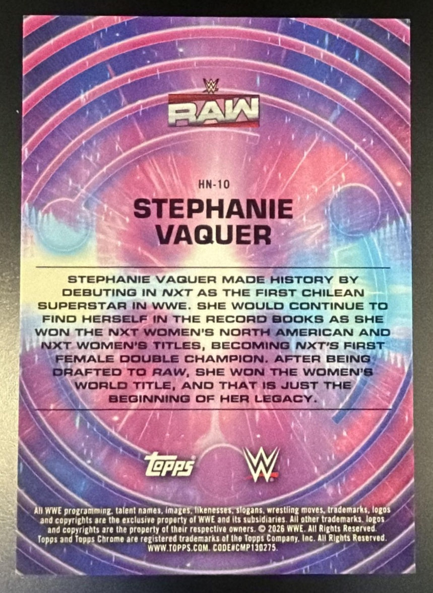 2026 Topps Chrome HN-10 Stephanie Vaquer Hypernova SSP